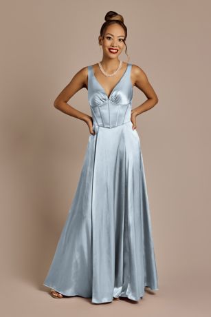 Galina Signature Charmeuse Corset Bodice Tank Dress